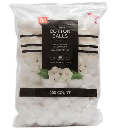 Walgreens Cotton Balls, Jumbo (200 ct)