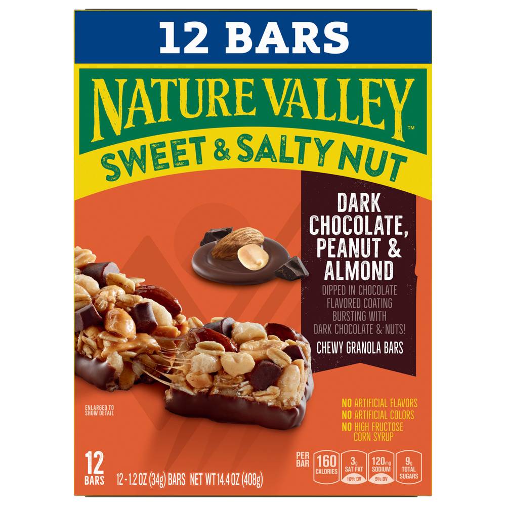 Nature Valley Sweet & Salty Nut Dark Chocolate Peanut & Almond Granola Bars (12 ct)