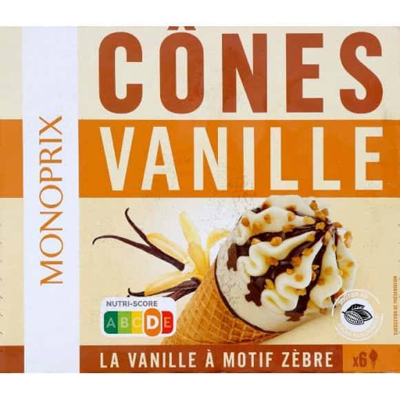 Monoprix Glace Vanille La Boîte De 6 - 419 G