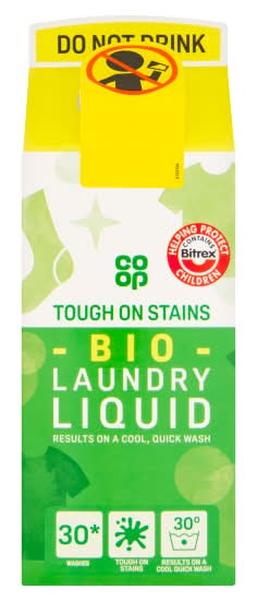 Co-op 30 Washes Tough on Stains Bio Laundry Liquid (750ml)