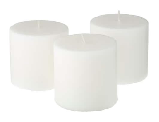 Ashland Basic Elements Pillar Candle, White (3 ct)
