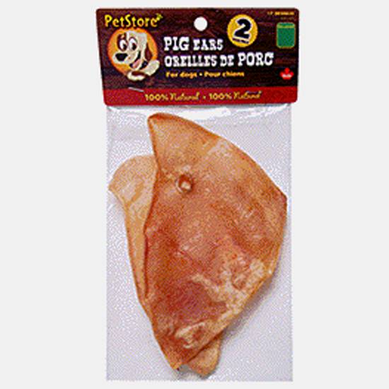 Petstore Pig Ears Dog Treats, 2Pc (2pk)