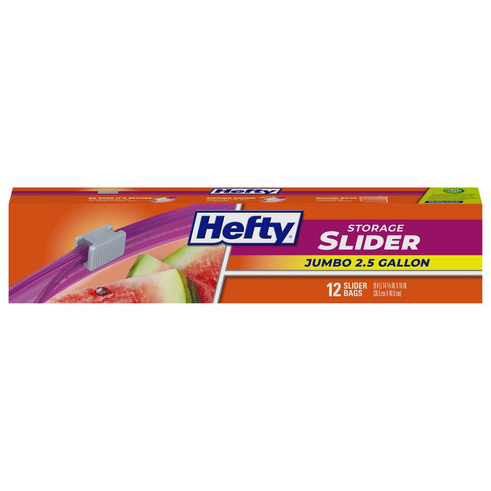 Hefty Jumbo Storage Slider Bags