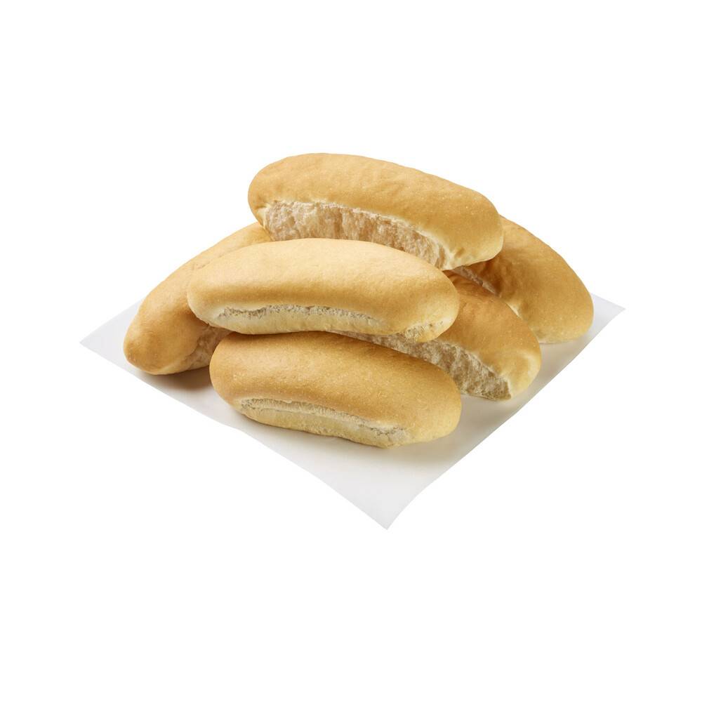 Coles Bakery Super Soft Hot Dog Jumbo Rolls 6 pack