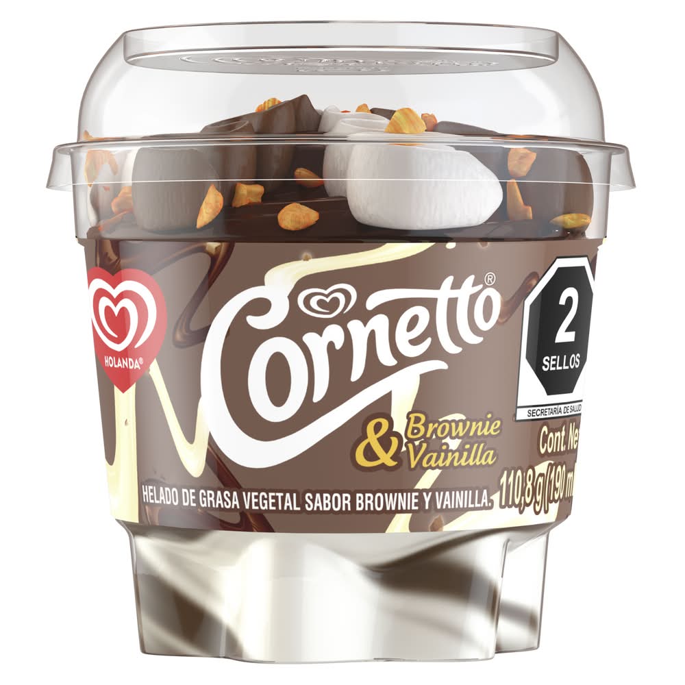 Cornetto · Helado, brownie-vainilla (190 ml)