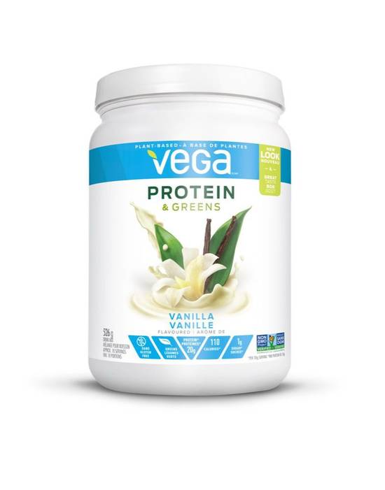 Vega Protein & Greens, Vanilla, Plant Protein (526 g)