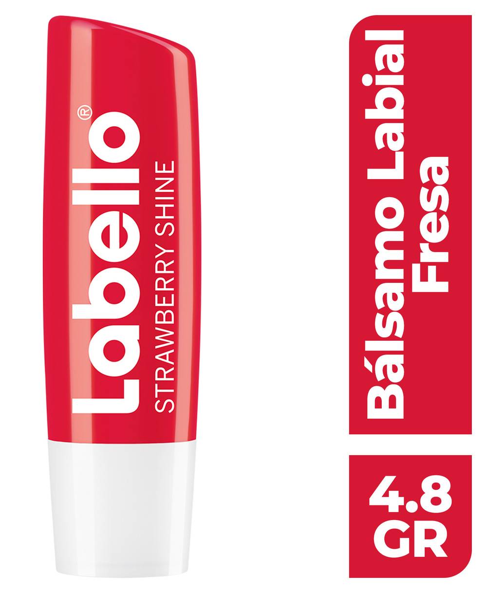 Labello · Bálsamo labial con brillo, fresa (4,8 g)