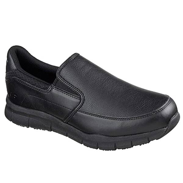 Skechers Men's Work Slip Resistant Relaxed Fit Nampa Groton Shoe (13/black)
