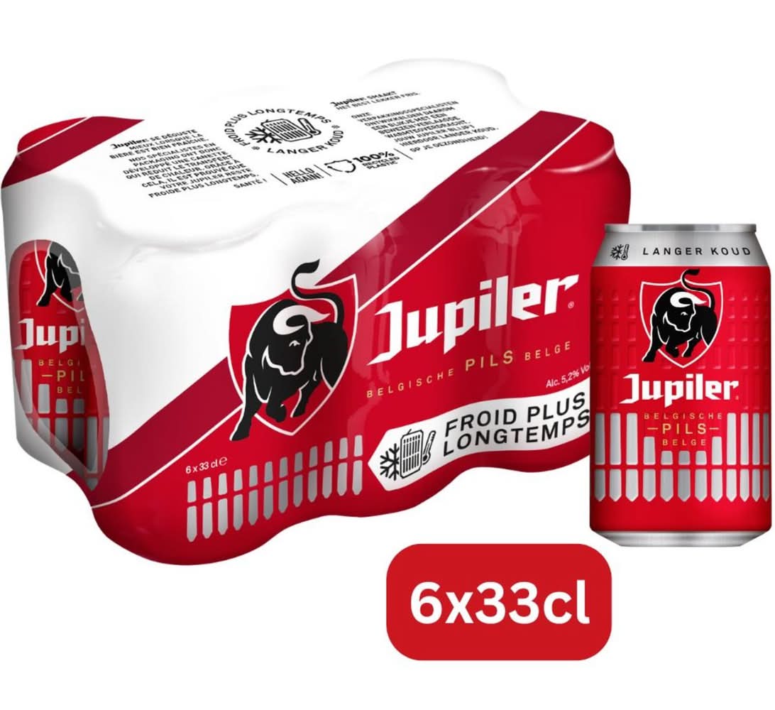 Jupiler Blond Bier Pils 5.2% Alc 6 x 33 cl