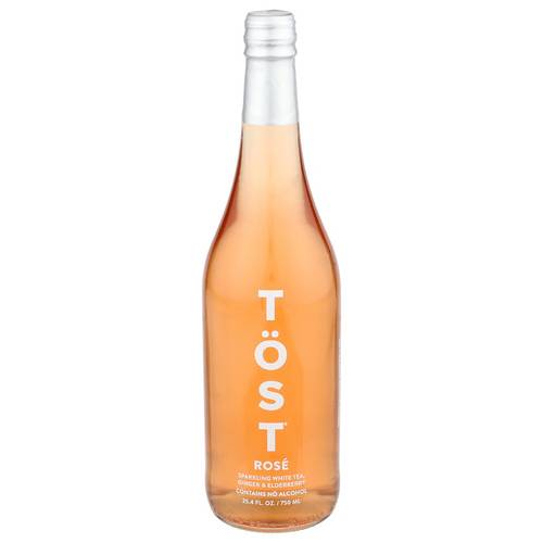 Tost Rose Sparkling White Tea, Ginger & Elderberry