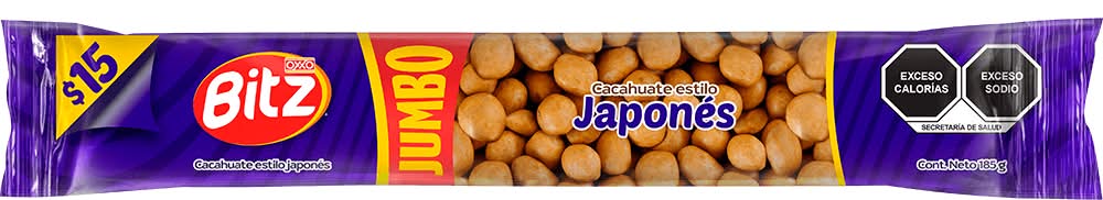 Bitz · Cacahuate estilo japonés, Jumbo (185 g)