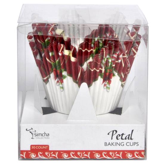 Simcha Collection Printed Paper Petal Baking Cups, 24 Pack (24 ct)