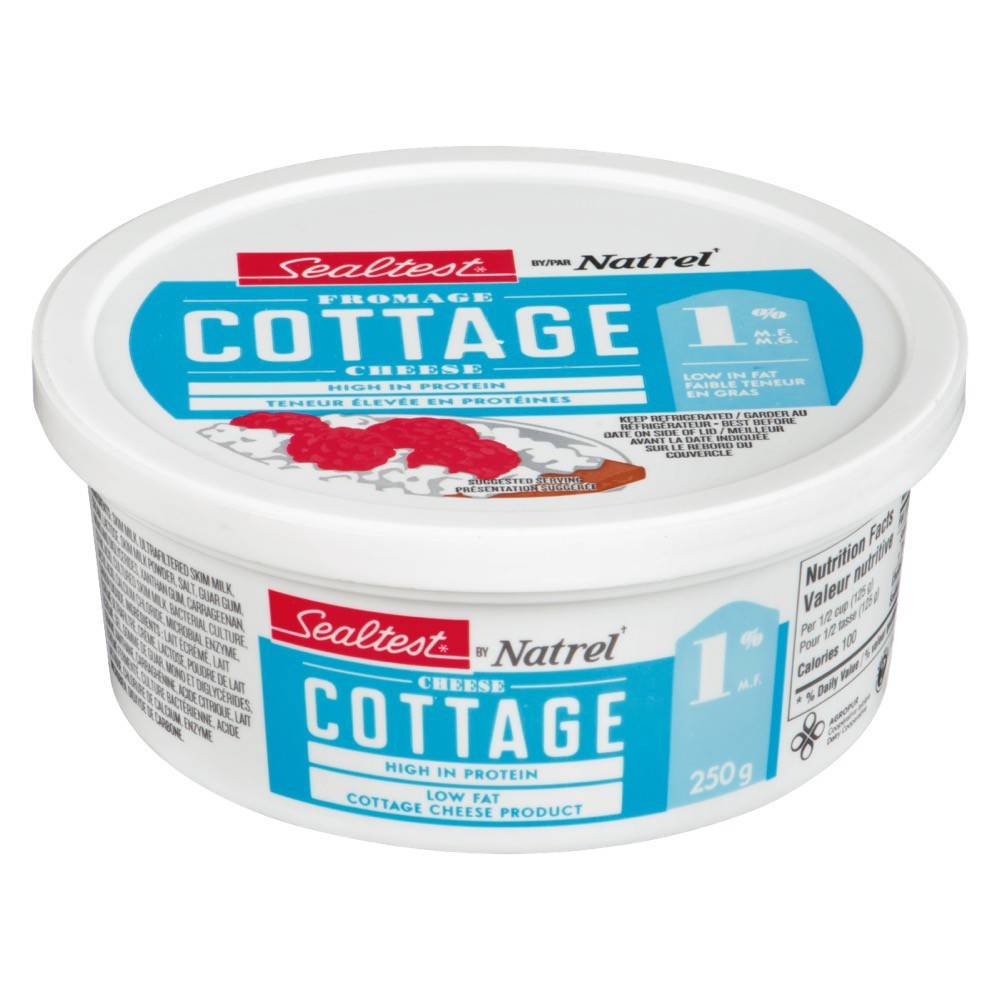 Sealtest fromage cottage faible en gras 1% - 1% low fat cottage cheese (250 g)