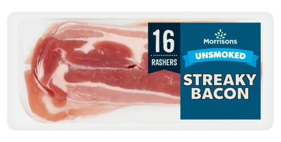 Morrisons Unsmoked Streaky Bacon (16 pack)