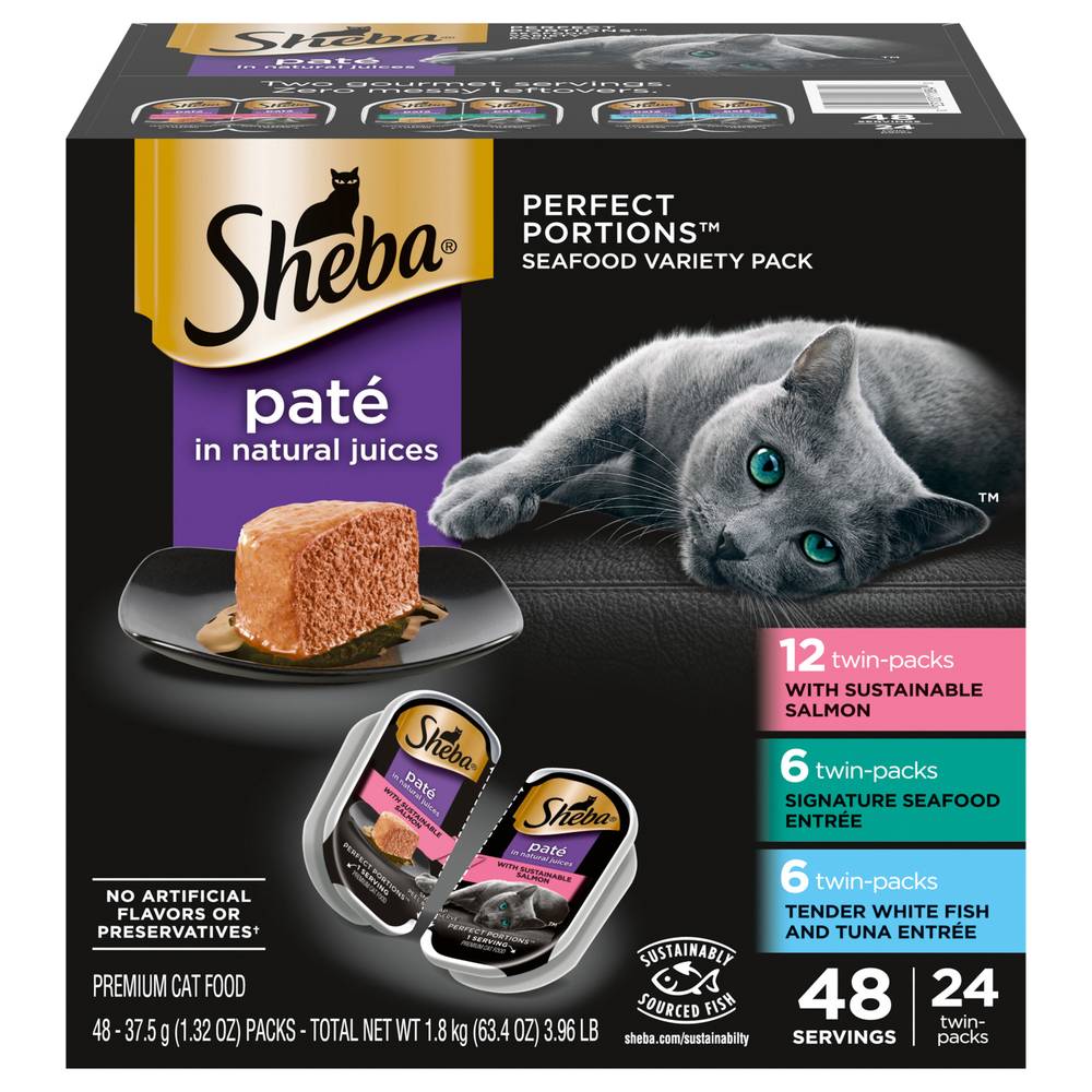 Sheba Perfect Portions Seafood Variety pack Cat Food (48 ct)