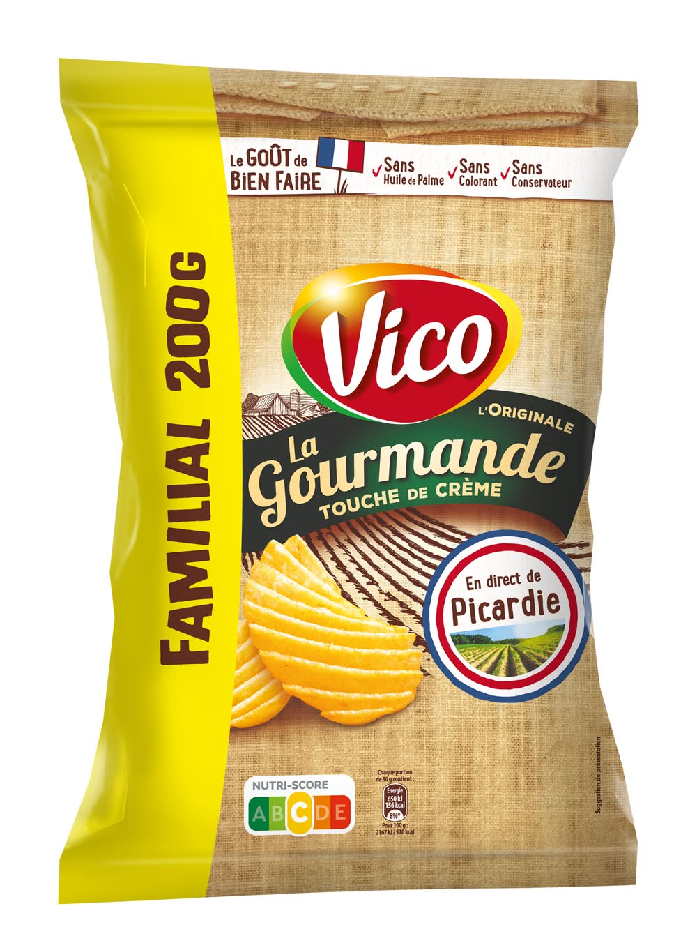 Vico - La gourmande chips ondulées de pomme de terre (200g)