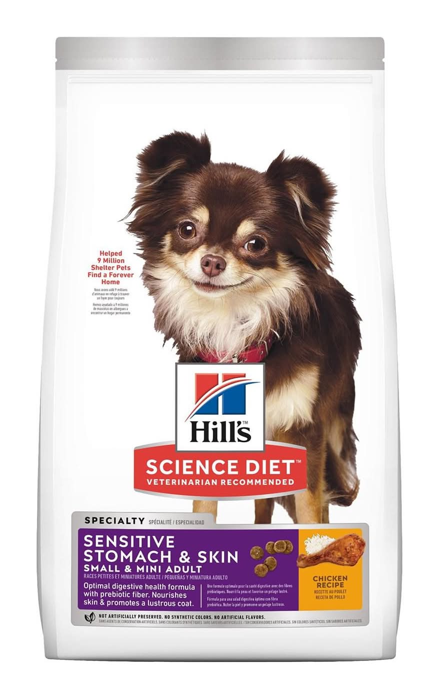 Hill's Science Diet Sensitive Stomach & Skin Chicken Recipe Small Breed Adult Dog Food, 4 lb