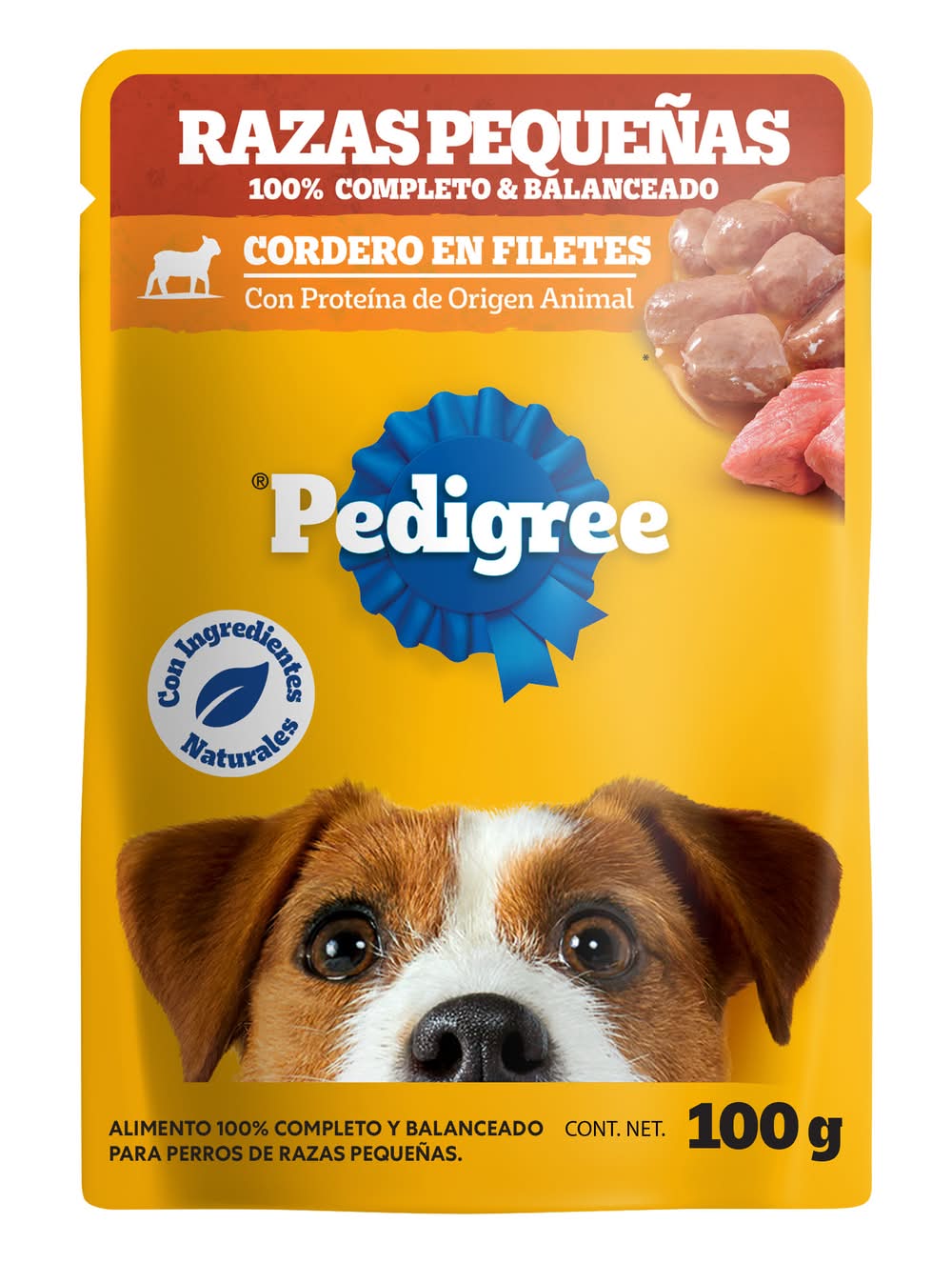 Pedigree · Alimento húmedo cordero en filetes, Razas Pequeñas (100 g)