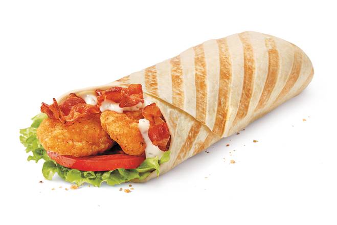 Wrap au poulet croustillant, bacon et sauce ranch