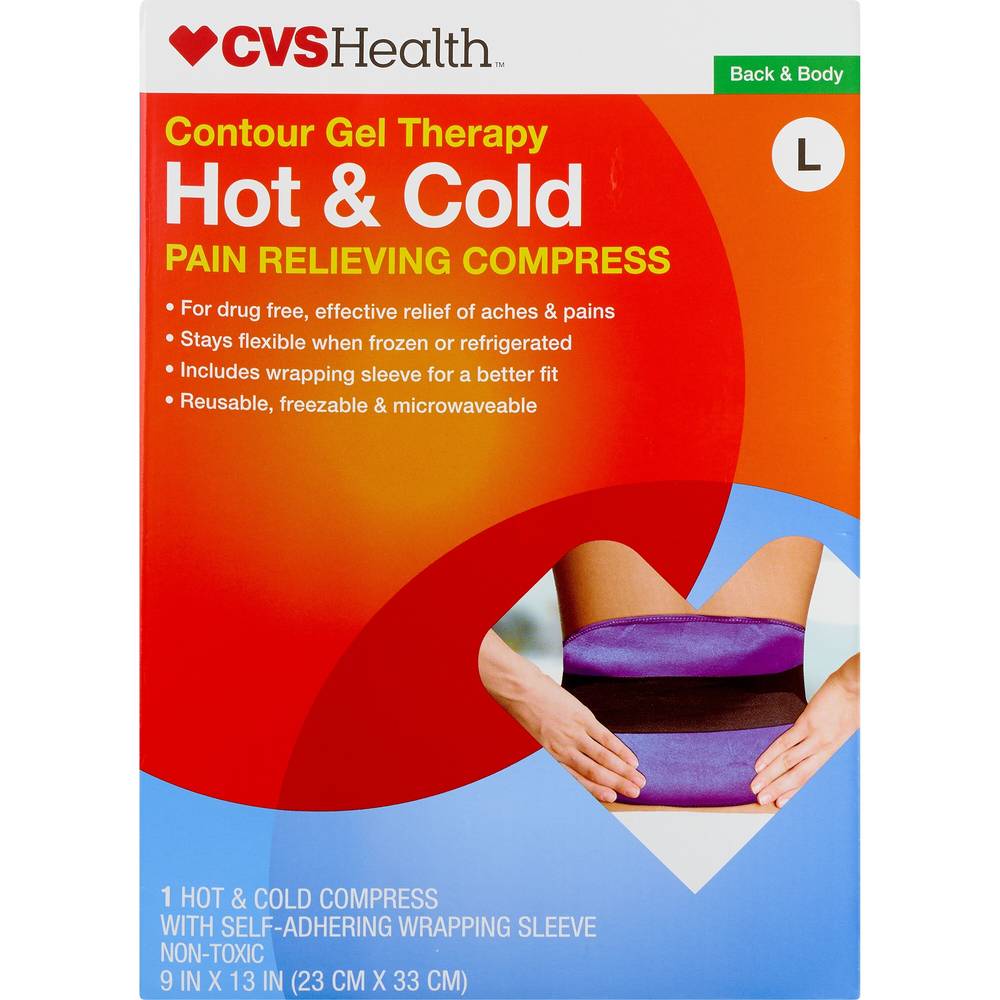 CVS Health Contour Gel Therapy Hot & Cold Pain Relieving Compress, L