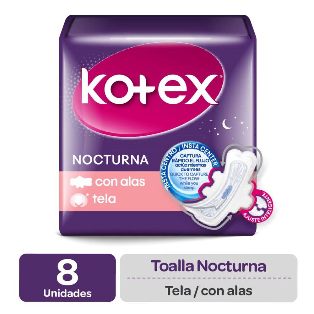 Toalla Nocturna Tela 8 Unidades