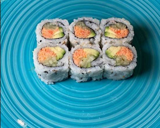 Order Spicy California Roll (6 pcs) food online from Sushi Train store, Romeoville on bringmethat.com