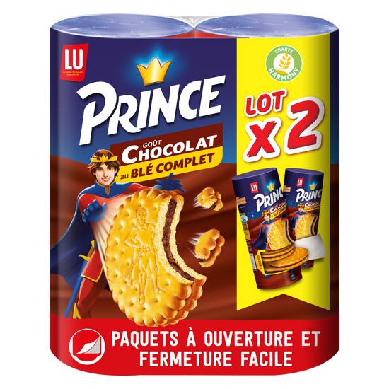 Lu - Prince biscuits fourrés au blé complet (chocolat)