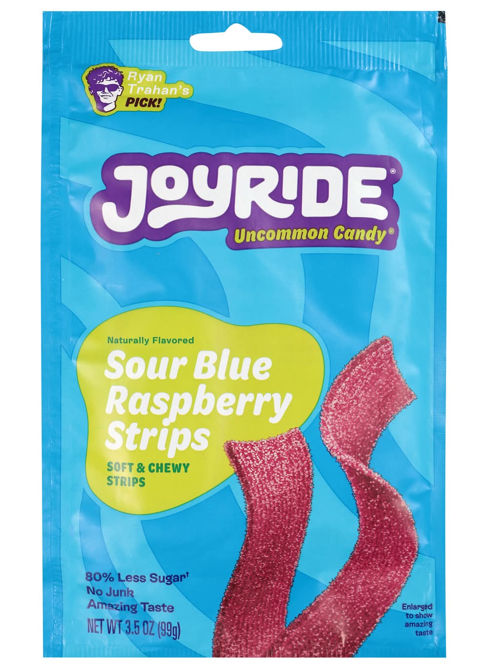 Joyride Plant Based Candy Strips, Sour Blue Raspberry (3.5 oz)