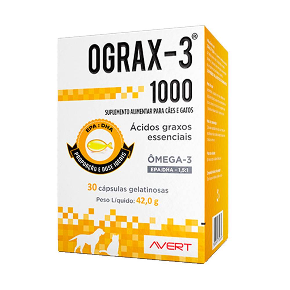 Avert suplemento vitamínico ograx-3 1000mg (30 cápsulas)