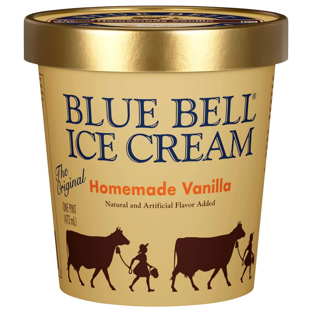 Blue Bell The Original Ice Cream, Homemade Vanilla (473 ml)