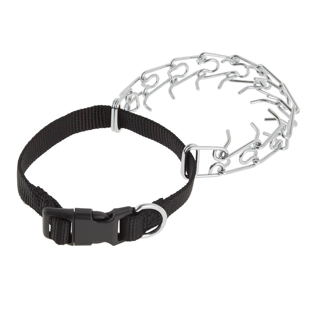 Top Paw® Buckle Prong Training Dog Collar (Color: Black, Size: Small)