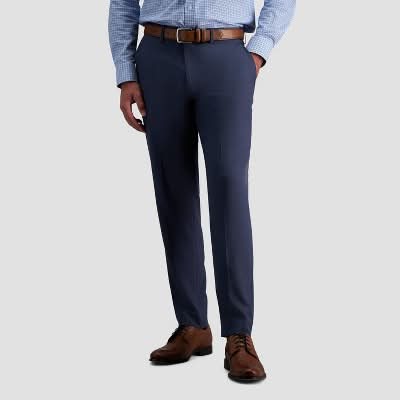 Haggar H26 Men's Stretch Slim Fit Pants - Blue 30x30