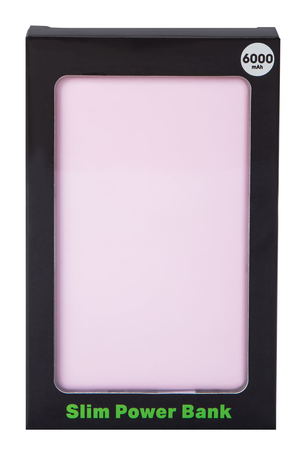 Slim Power Bank 6000MAh Pink