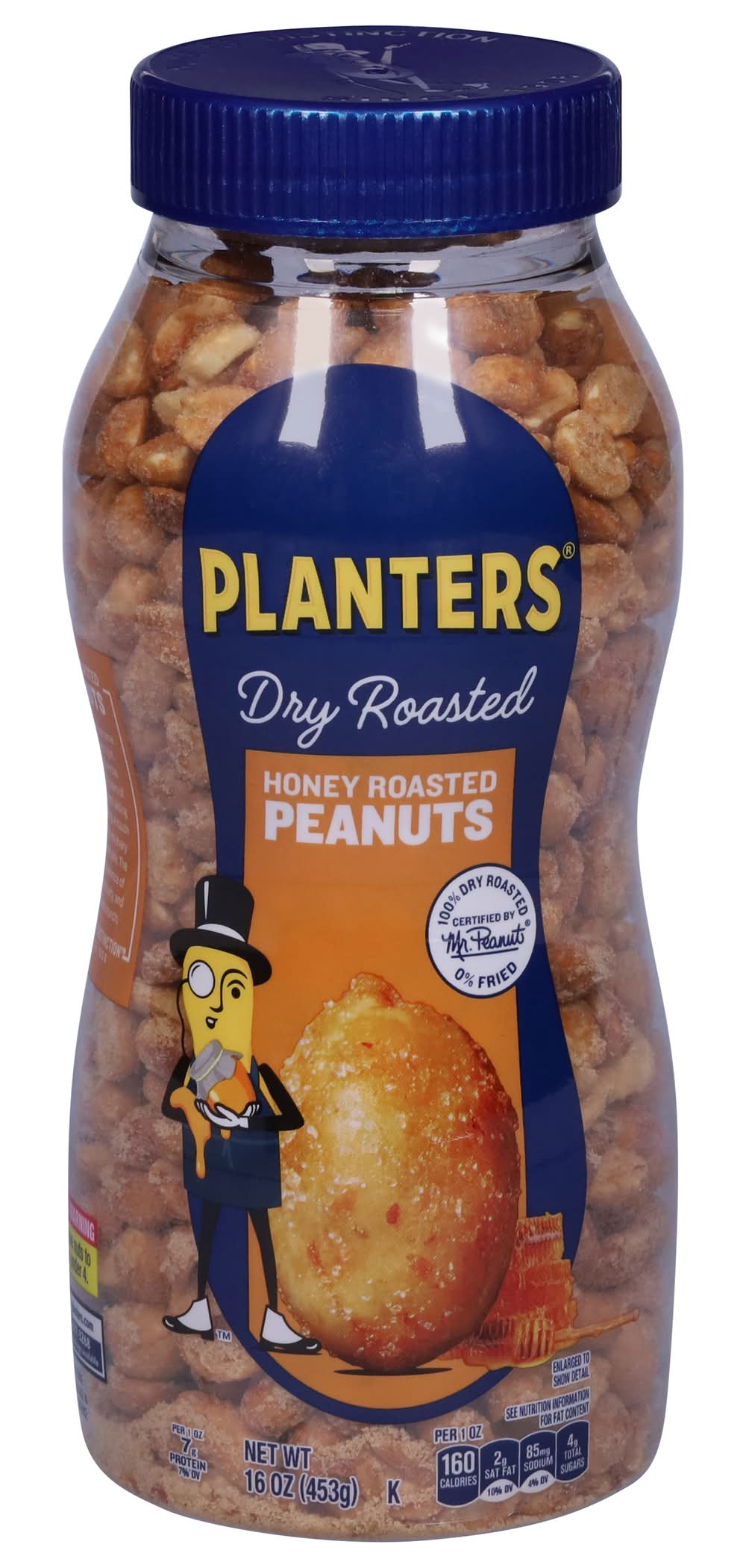 Planters Dry Roasted Peanuts, Honey (16 oz)