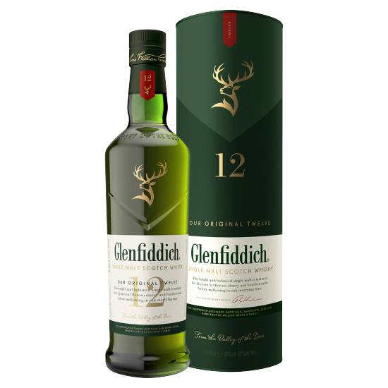 Glenfiddich 12 Year Old Single Malt Scotch Whisky (700 ml)