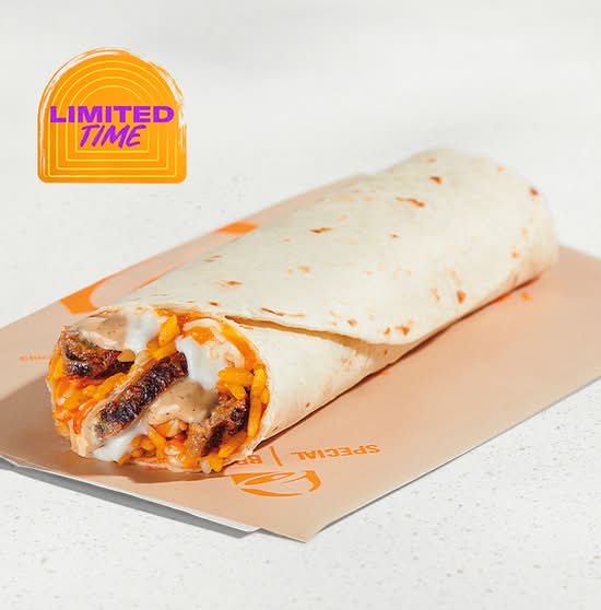 Cheesy Melt Grilled Steak Burrito