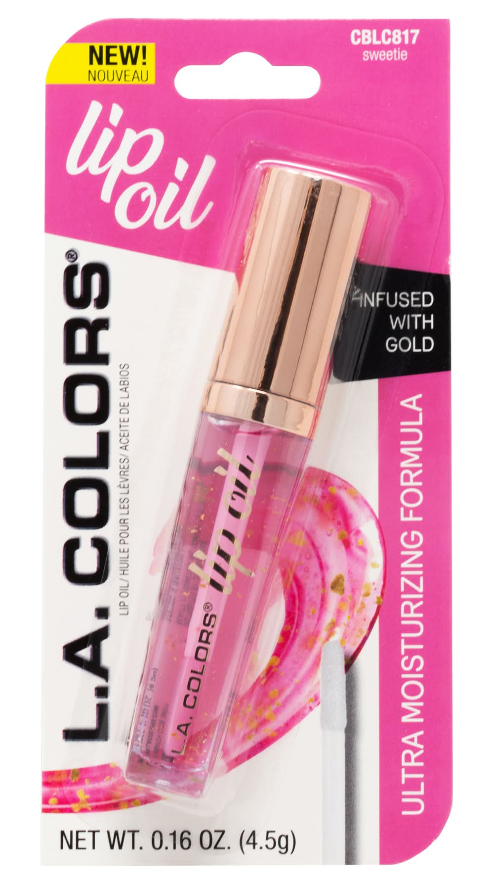 L.A. Colors® Lip Oil infused w/ Gold - Sweetie