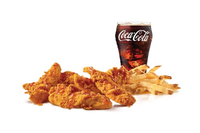 5 Piece Hot Honey Hand-Breaded Chicken Tenders Combo