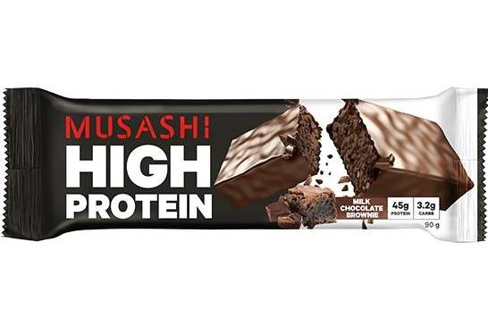 Musashi High Protein Bar Milk Choc Brownie 90g
