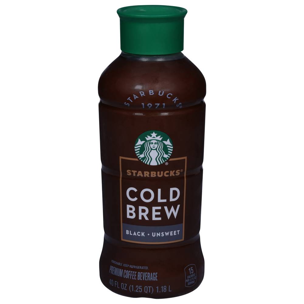 Starbucks Cold Brew Black Unsweet Premium Coffee (40 fl oz)