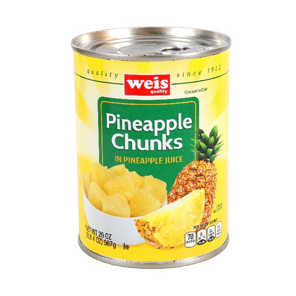 Weis Canned Pineapple Chunks Juice (20 oz)