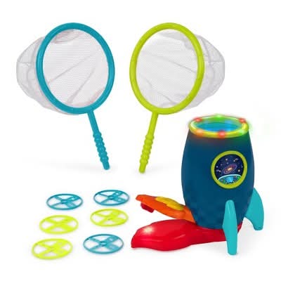 B. toys Flying Disc Launcher With Pedal Years 4+