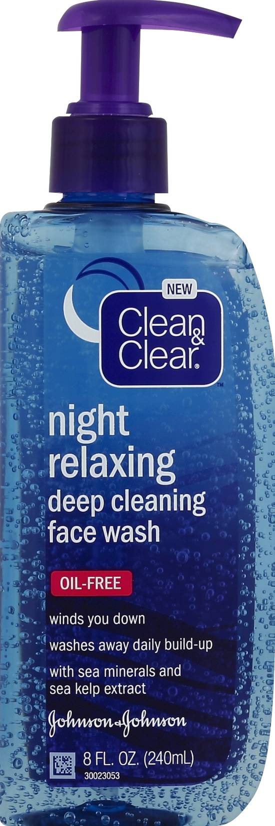 Clean & Clear Night Relaxing Oil-Free Deep Cleansing Face Wash (8 oz)