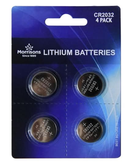 Morrisons Lithium Batteries Cr2032 4 Pack