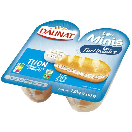 Daunat - Mini tartinade thon de fromage frais et de ciboulette
