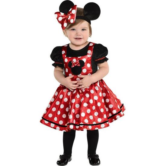Kids' Red Polka Dot Minnie Mouse Costume - Disney - Size - 6-12M