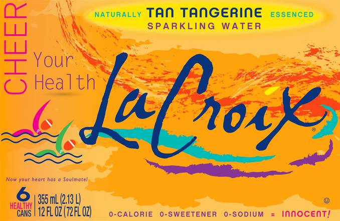 Lacroix Tan Tangerine Sparkling Water (6 ct, 12 fl oz)
