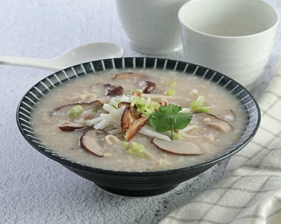 香菇鮮筍雞茸粥 Bamboo Sprout Chicken Congee with Taiwan Mushroom