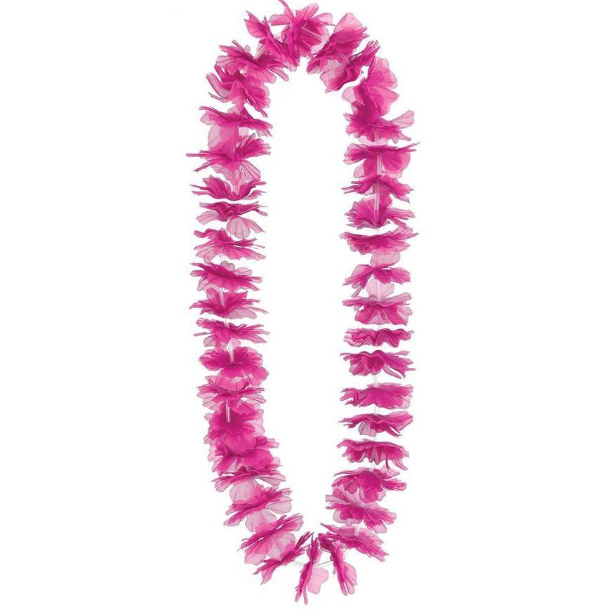 Party City Artificial Flowers Lei (bright pink)