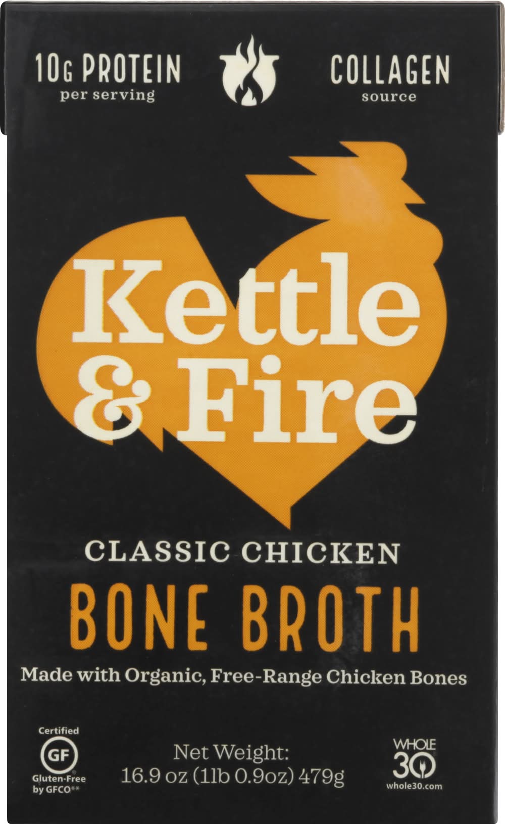 Kettle & Fire Organic Bone Broth, Classic Chicken (16.9 oz)